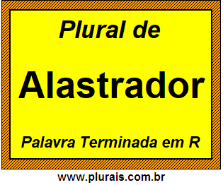 Plural de Alastrador