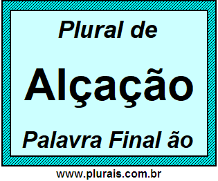 Plural de Alçação