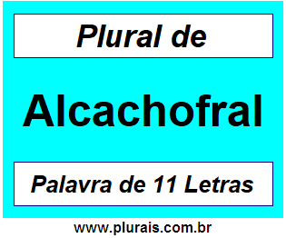 Plural de Alcachofral