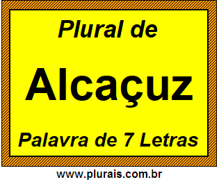 Plural de Alcaçuz