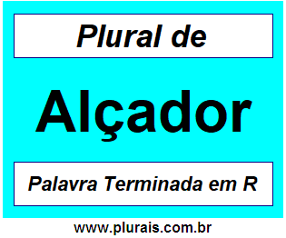 Plural de Alçador