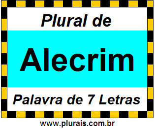 Plural de Alecrim