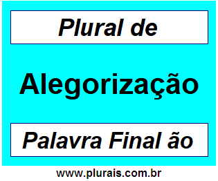 Plural de Alegorização