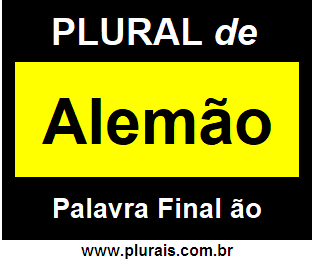 Plural de Alemão