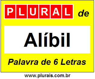 Plural de Alíbil