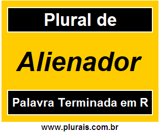 Plural de Alienador