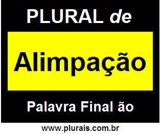 Plural de Alimpação