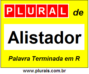 Plural de Alistador