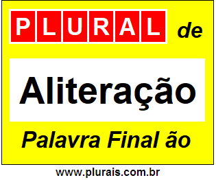 Plural de Aliteração