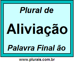 Plural de Aliviação