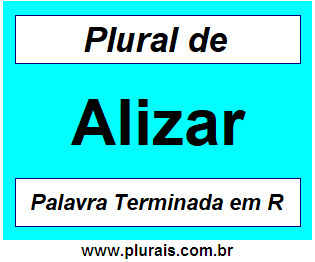 Plural de Alizar