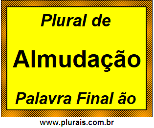 Plural de Almudação