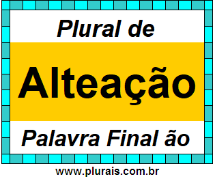 Plural de Alteação