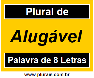 Plural de Alugável