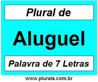 Plural de Aluguel