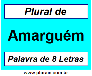 Plural de Amarguém