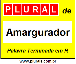 Plural de Amargurador