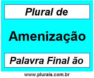 Plural de Amenização