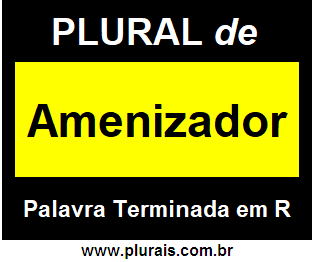 Plural de Amenizador