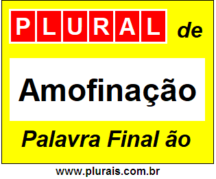 Plural de Amofinação