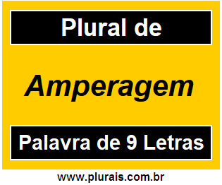 Plural de Amperagem