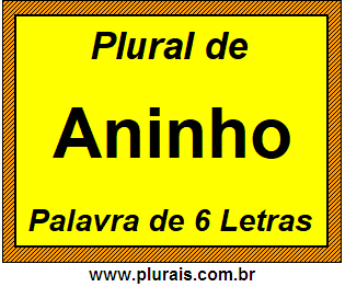 Plural de Aninho