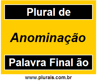 Plural de Anominação