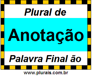 Plural de Anotação