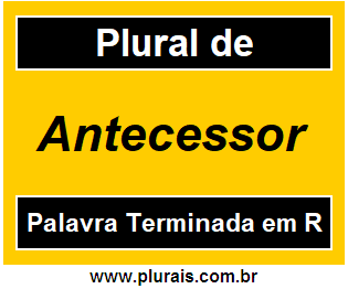 Plural de Antecessor