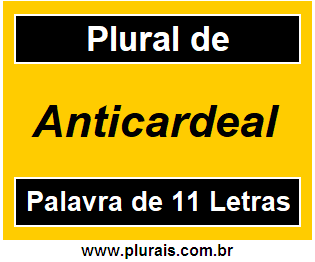 Plural de Anticardeal