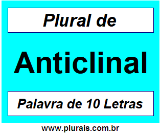 Plural de Anticlinal