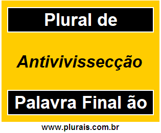 Plural de Antivivissecção