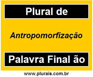 Plural de Antropomorfização