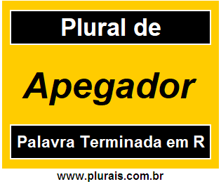 Plural de Apegador