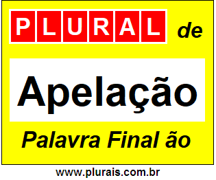 Plural de Apelação