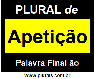 Plural de Apetição