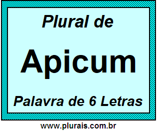 Plural de Apicum