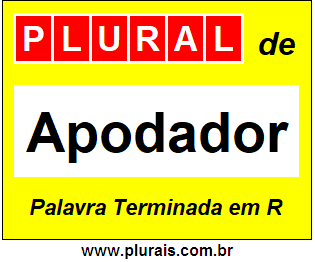 Plural de Apodador