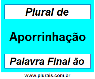 Plural de Aporrinhação