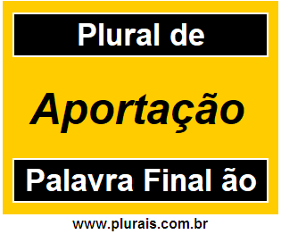 Plural de Aportação