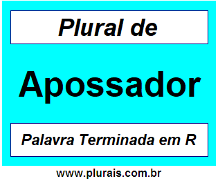 Plural de Apossador