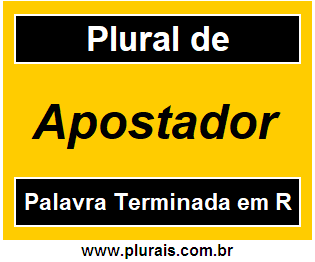 Plural de Apostador