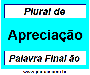 Plural de Apreciação