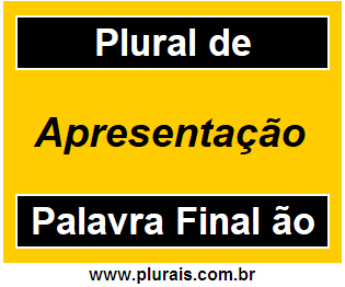 Plural de Apresentação