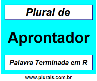 Plural de Aprontador