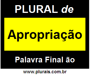 Plural de Apropriação