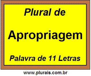 Plural de Apropriagem