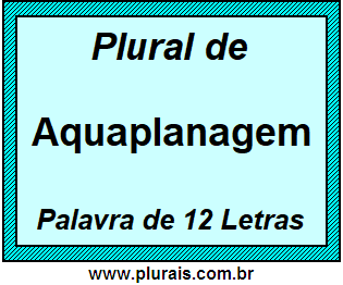 Plural de Aquaplanagem