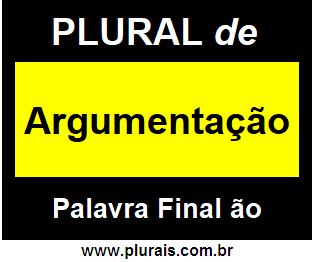 Plural de Argumentação