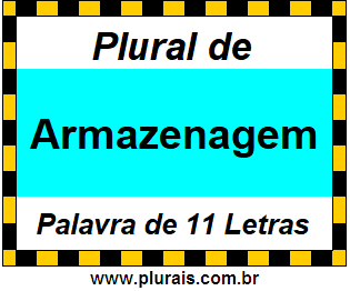 Plural de Armazenagem